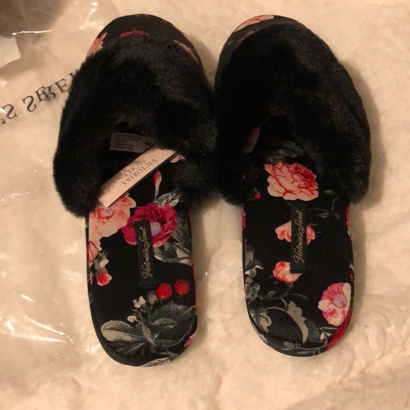 Victoria's Secret Shoes - COPY - NWT Victoria Secret Flowered slippers